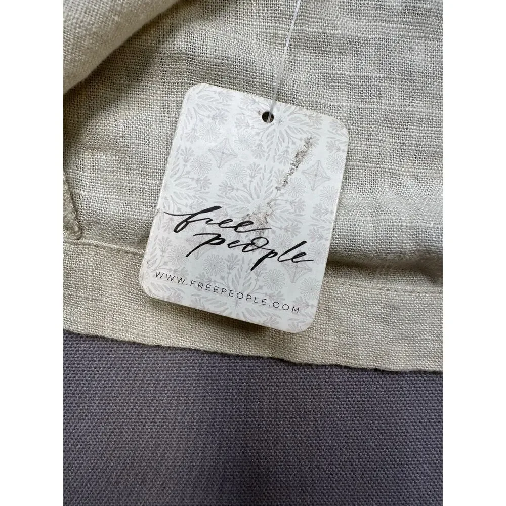 Free People Syd Grommet Tank Linen Cropped Size Medium NWT